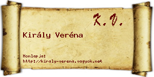 Király Veréna névjegykártya