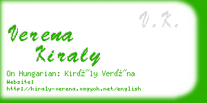 verena kiraly business card